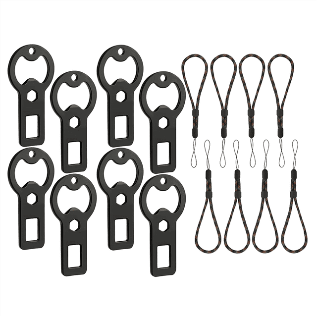 Abridor de de Metal Portátil, Paquete de 8 Abridores de de Cerveza Planos con Cordón para Entusiastas del Aire Libre