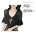 thumbnail image 6 of Mdesiwst Shawl Top Solid Color Breathable See-through Friendly to Skin Sun Protection Dress-up Chiffon Summer Women Shawl Top Clothing for Women, 6 of 6