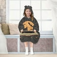 thumbnail image 7 of FORMRS Wearable Blanket Hoodie with Sleeves for Kids Cozy Flannel Sweatshirt, Orange Halloween Cat, 7 of 7
