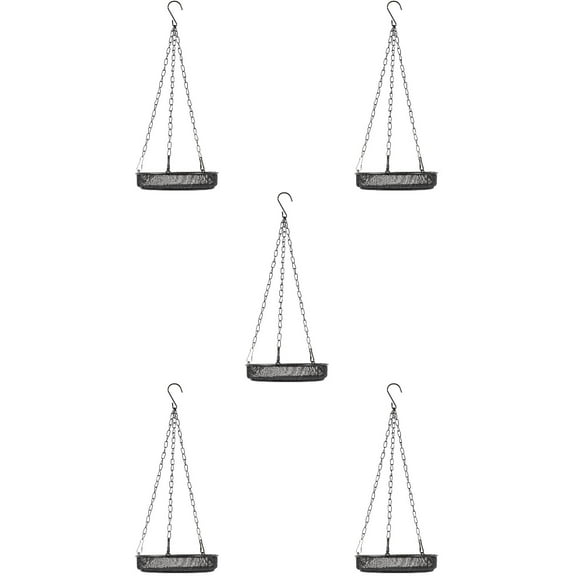 5 PCS Bird Feeder outside Crow Birds Feeders for Outdoors Black