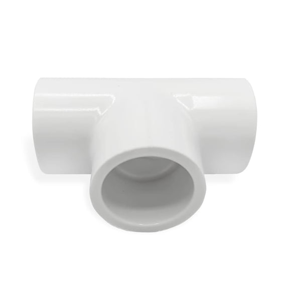 2pcs - 3/4 PVC Tee Sch 40 - PVC Socket Tee - 3/4 Inch Slip Socket x 3/4 Inch Slip Socket x 3/4 Inch Slip Socket - PVC 3/4" Adapter Pipe Fitting PVC Pipe Connectors for Home Sewer Plumbing Water Line