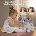 thumbnail image 2 of Gato Robot De Peluche Juguete Maulla Movimiento Realista Gato Gris., 2 of 7