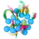 thumbnail image 1 of 24 juguetes divertidos para gatos, con forma de bola de plumas, juguete para burlarse de gatos, suministros para mascotas con sonido para el hogar, tienda de colores surtidos, 1 of 7