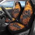 thumbnail image 2 of XYZCANDO 2 pcs Car Front Seat Covers for SUV Front Seats Car Seat Covers Soft Decorative, Van Auto Truck Vehicle Front Seats Protector, Flame Skull, 2 of 10