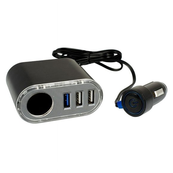 Cargador cuádruple Goxt 12 V 2.4 A, 1 paquete, negro