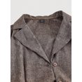 thumbnail image 3 of Camel Mid-Length Shirt Dress With Notch Lapel, Belted Waist, And Short Sleeves, 3 of 4