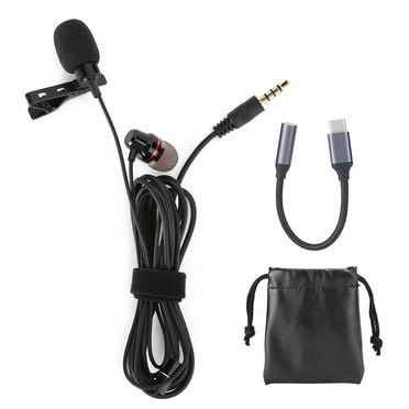 Wired Collar Clip Microphone 3.5MM Pickup Mic with Headset for Live Broadcast Supplies Powodzenia