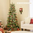 thumbnail image 4 of 3 Foot Pre-Lit Artificial Cypress Christmas Tree Green Spruce Xmas Tree with 100 LED Lights, Christmas Decor for Home & Office Holiday S, 4 of 9