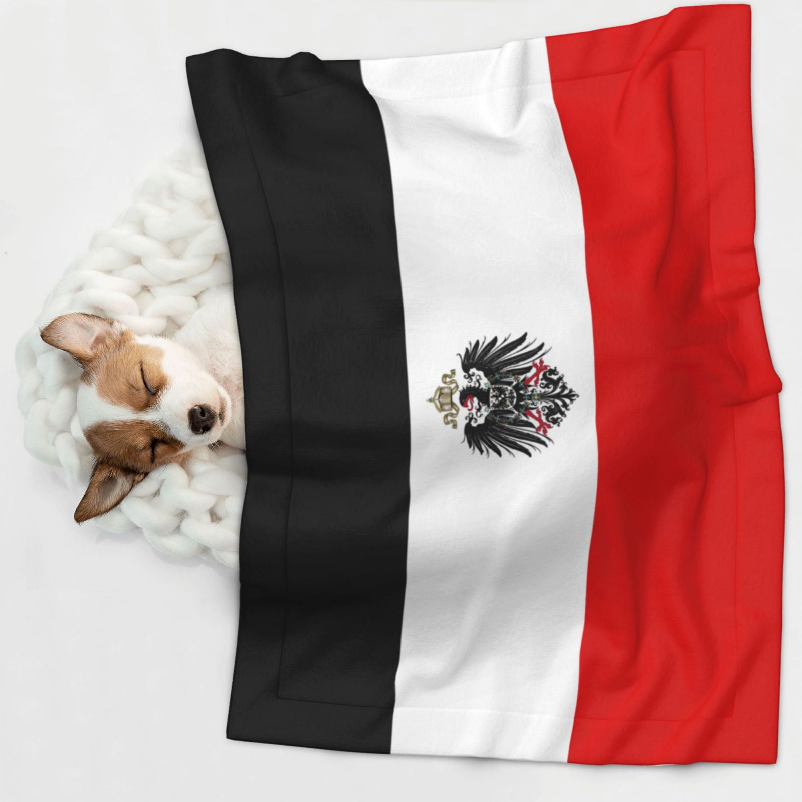 Flannel Throw Dog Blanket Flag Of The German Empire Soft Warm Print Pet Blankets for Small Dog Cat Puppy