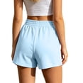 thumbnail image 5 of QSAWXQZ Women's Cotton Shorts Elastic Waist Solid Loose Shorts with Pockets XL, 5 of 6