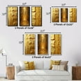 thumbnail image 4 of Designart "Ancient Opulence Retro Abstract Gold IV" Abstract Painting Wall Art Set Of 3 - Modern Gold Gallery Wall Set For Home Decor, 4 of 6