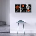 thumbnail image 3 of -3 Pieces Black and White Sports Canvas Basketball Wall Art Basketball Poster Art - Framed Gift for Sports Fans,Men, Boys, Teens,Art Decorations for Office, Bedroom, Living Room, 3 of 6