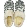 thumbnail image 2 of LAVRA Women's Furry Slipper Faux Fur Trim Mule Slide Slip On Indoor, 2 of 3