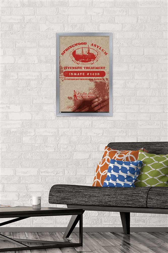 A Nightmare on Elm Street - Springwood Asylum Wall Poster, 14.725" x 22.375", Framed