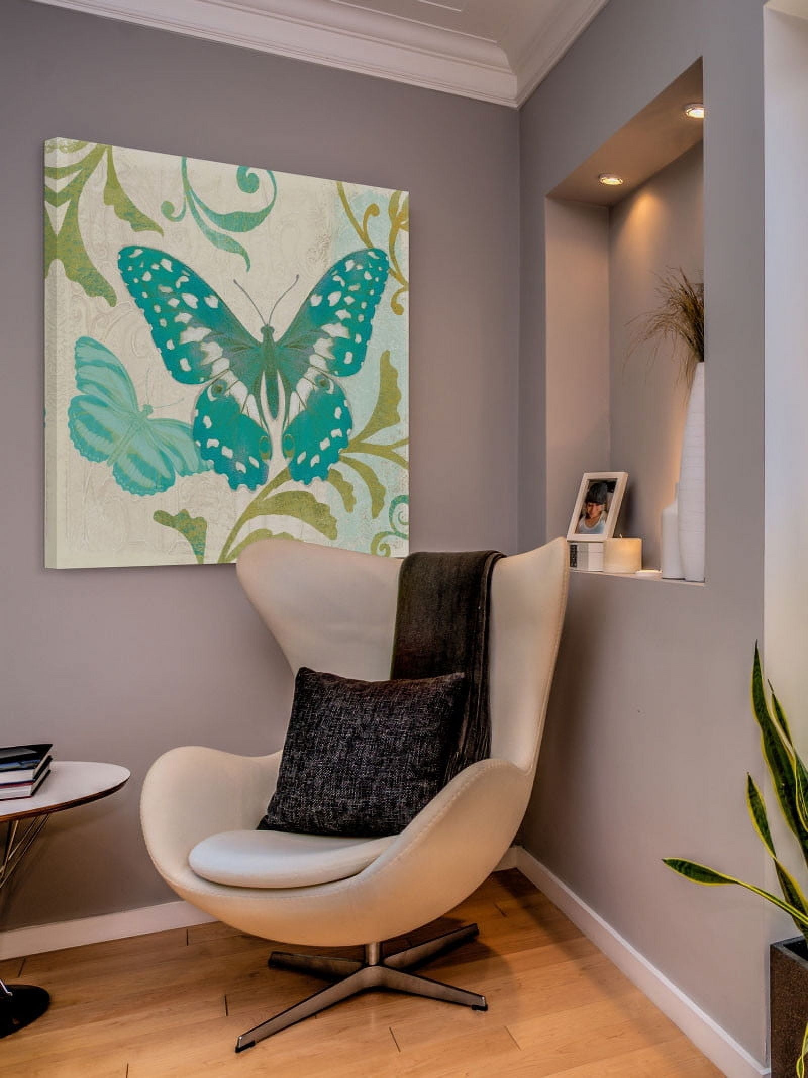 Marmont Hill "Teal Butterfly" Painting Print on Canvas