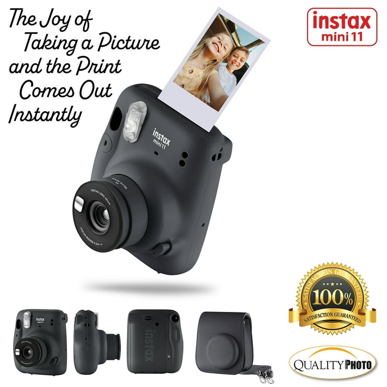 Fujifilm Instax Mini 11 Instant Camera with Case, Album and More Accessory Kit Charcoal Gray