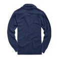 thumbnail image 6 of Matchstick Men's V-Neck Shawl Collar Button-up Cardigan Cotton Knitted Sweater with Pockets, 6 of 9