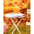 thumbnail image 5 of Halloween Round Fitted Tablecloth with Elastic Blood Hand Tablecloths Horror Scary Bloody Table Cover for Kitchen Dinner Holiday Party Picnic Halloween Decor Fits Tables up to 36"- 44" Diameter, 5 of 6