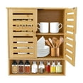 thumbnail image 6 of Miumaeov 3-Layer Bamboo Storage Cabinet Wall Mounted Modern Storage Cabinet Bathroom Wall Shelves, 6 of 18