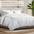 thumbnail image 3 of Bare Home Bamboo 3-Piece Duvet Cover Set - Made from Rayon Fibers - Soft, Cooling & Breathable - California King,White, 3 of 11