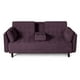 thumbnail image 2 of Sofá Cama de Velvet Makora Morado Modelo Zeppelin Con Portavasos, 2 of 10