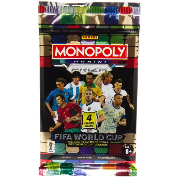 FIFA World Cup Monopoly 2026 Prizm Trading Card BLASTER Pack (4 Cards)