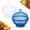 White+blue, variant on TripleHBB Fruit Fly Proof Fruit Bowl,Mesh Fruit Basket with Lid,Fruit Fly Basket with Lid, Large Capacity, Storage
