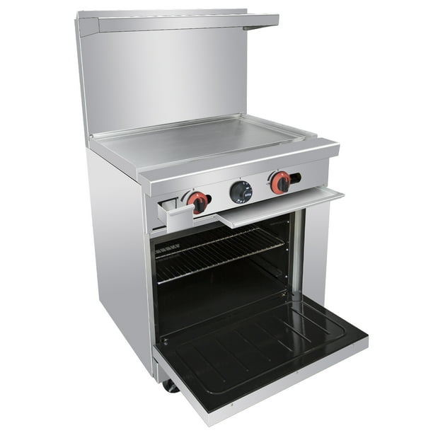 Commercial 24’’Gas Range With Griddle and Standard Oven Kitma Heavy