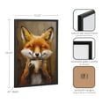 thumbnail image 6 of Kate and Laurel Happy Fox Traditional Coffee Tea Cup Framed Wall Art by The Creative Bunch Studio, 12x16 Black, Cute Fox Coffee Art for Wall, 6 of 7