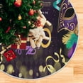thumbnail image 5 of Coolnut Mardi Gras Tree Skirt, Large Round Venetian Christmas Tree Skirt for Holiday Party Home Christmas Day Ornaments48", 5 of 6