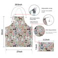 thumbnail image 7 of Cute Pitbull Terriers Dog and Flower Apron-Garden Aprons for Women with Pockets-Cotton Linen Waterproof Kitchen Cooking Gardening Aprons Adjustable for Kitchen,Cooking,BBQ and Salon 33x27 Inch, 7 of 7