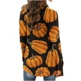 thumbnail image 4 of DDAPJ pyju Womens Halloween Clothing Clearance,Cardigans for Women Lightweight Halloween Pumpkin Print Fall Long Sleeve Open Front Cardigan Coat, 4 of 6