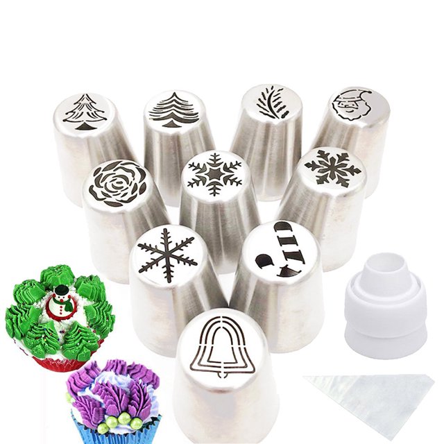 Xingzhi 41PCS/Set Russian Piping Tips Dessert Pastry Cream Icing Piping Nozzles Baking Decoration Tool Kit Cake Tips