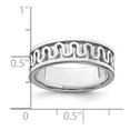 thumbnail image 5 of Sterling Silver Rhodium-plated Polished Fancy Ribbon Band, 5 of 5