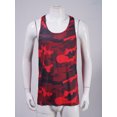 thumbnail image 3 of Zaldita Men's Workout Tank Top Sleeveless Camouflage Quick Dry Swim Vest Athletic Gym Running Muscle Red L, 3 of 5