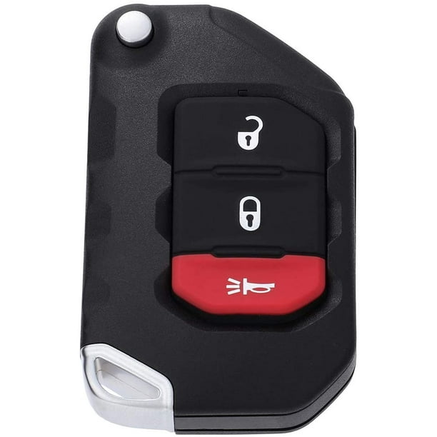 ECCPP Uncut Remote Key Fob 18-19 for Jeep Wrangler/Rubicon  Deluxe/Rubicon/Sport/Unlimited Moab FCC OHT1130261 
