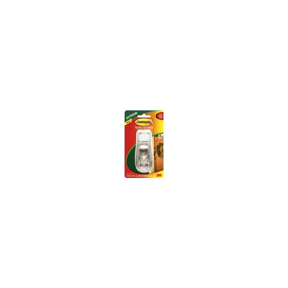Command FC13-BN-AWES Outdoor Hook, Metal, Foam Strip, Large - Quantity 4