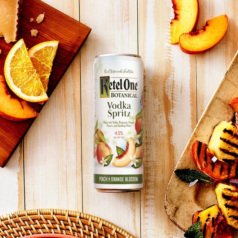 Ketel One Botanical Vodka Spritz Peach & Orange Blossom, 4-PACK (4
