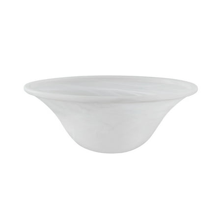 

Aspen Creative 23517-11 Alabaster Glass Shade for Medium Base Socket Torchiere Lamp Swag Lamp and Pendant& Island Fixture.12-1/4 Diameter x 4-3/4 Height.