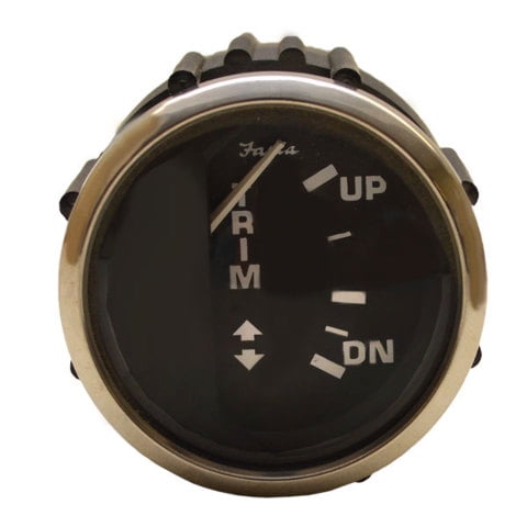 Faria Boat Trim Gauge GPC610B | Euro SS Black 2 Inch Mercury