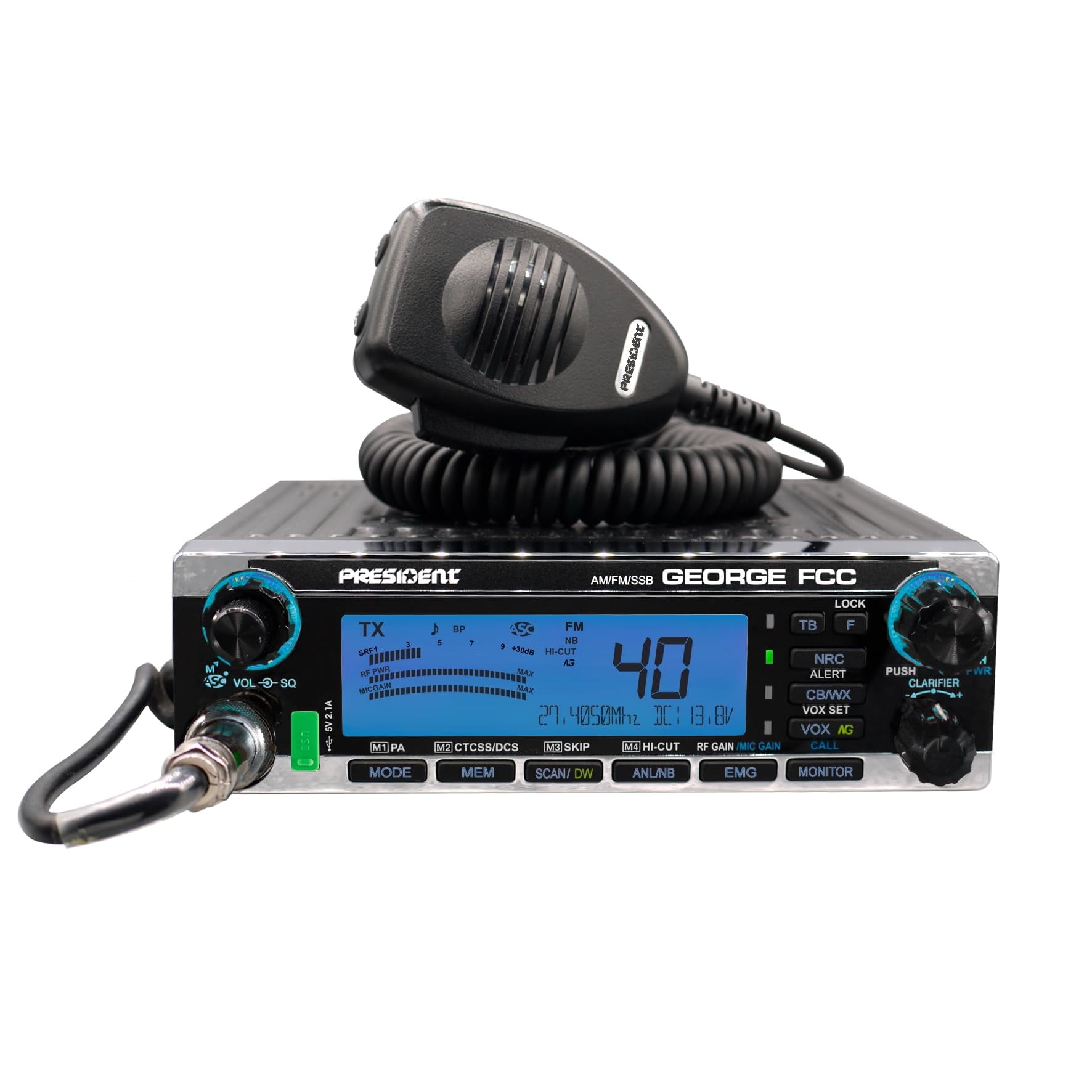 トランシーバー NEWYORKER 40 AM/FM AM & SSB 40 Channel Deluxe CB Radio - Walmart.com
