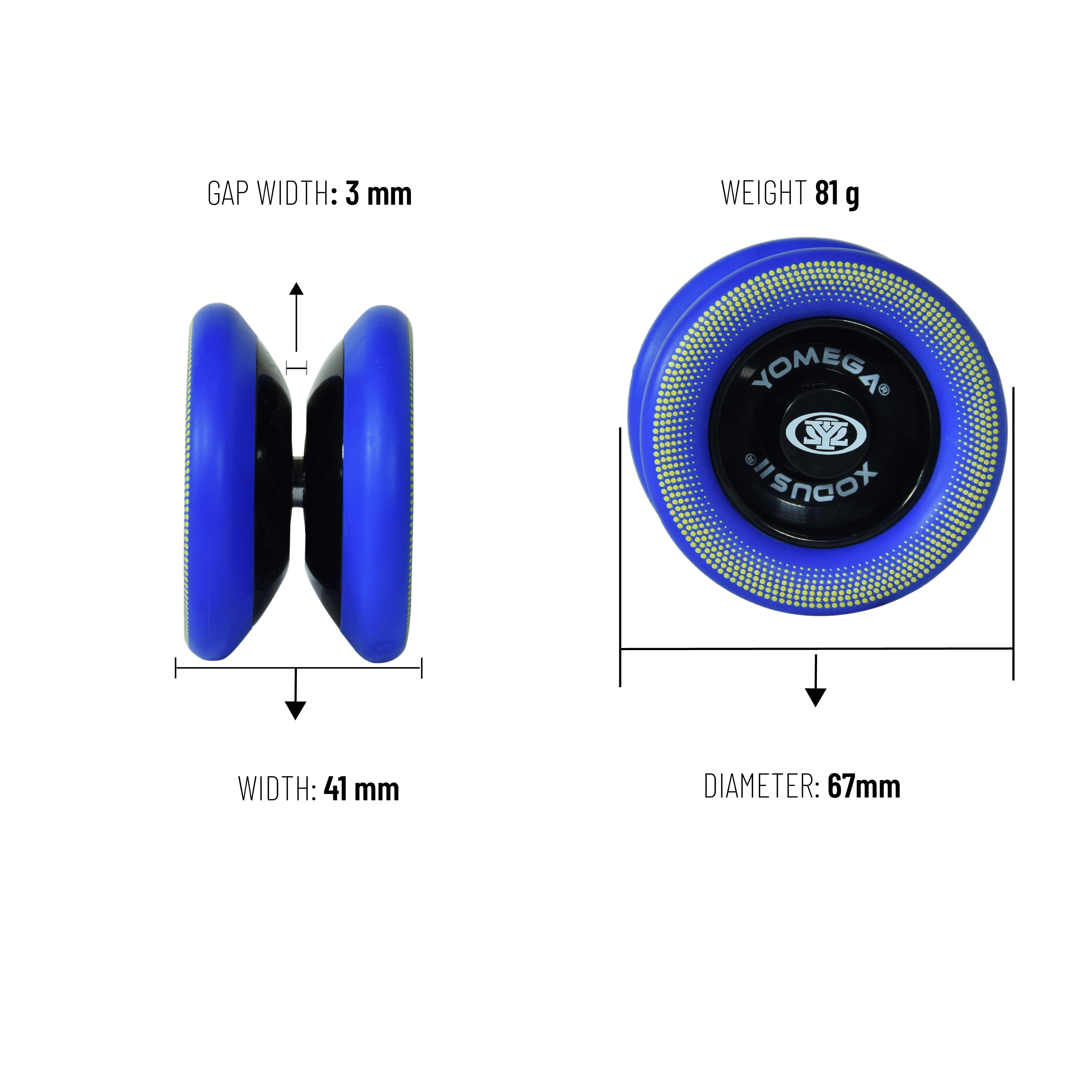 Yomega Xodus II YoYo– Includes Roller Bearing Technology, Rubber