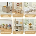 thumbnail image 4 of Small Cotton Rope Storage Baskets Set of 3 - 11x7x7" Beige Woven Baskets for Toy, Towel, and Home Organization, 4 of 8
