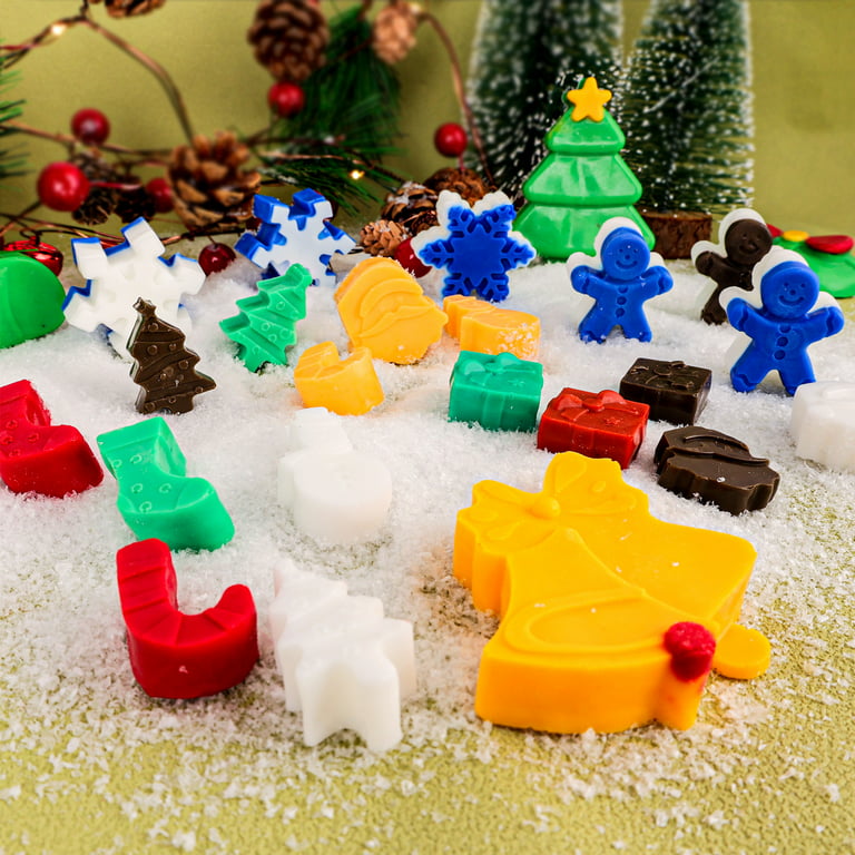 Silicone Snowflake Molds - 2 Pcs Christmas Soap Molds Non-Stick 3D Snowflake Candle Bath Bomb Molds Christmas Baking Tray Cake Cupcake Backing Mold