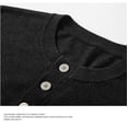 thumbnail image 4 of Mens Summer Knitted Shirt Fashion Front Placket Short Sleeve Button Down Tee Top, 4 of 8