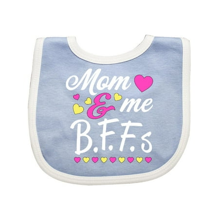 Mom and Me BFFs best friends forever Baby Bib Blue/White One