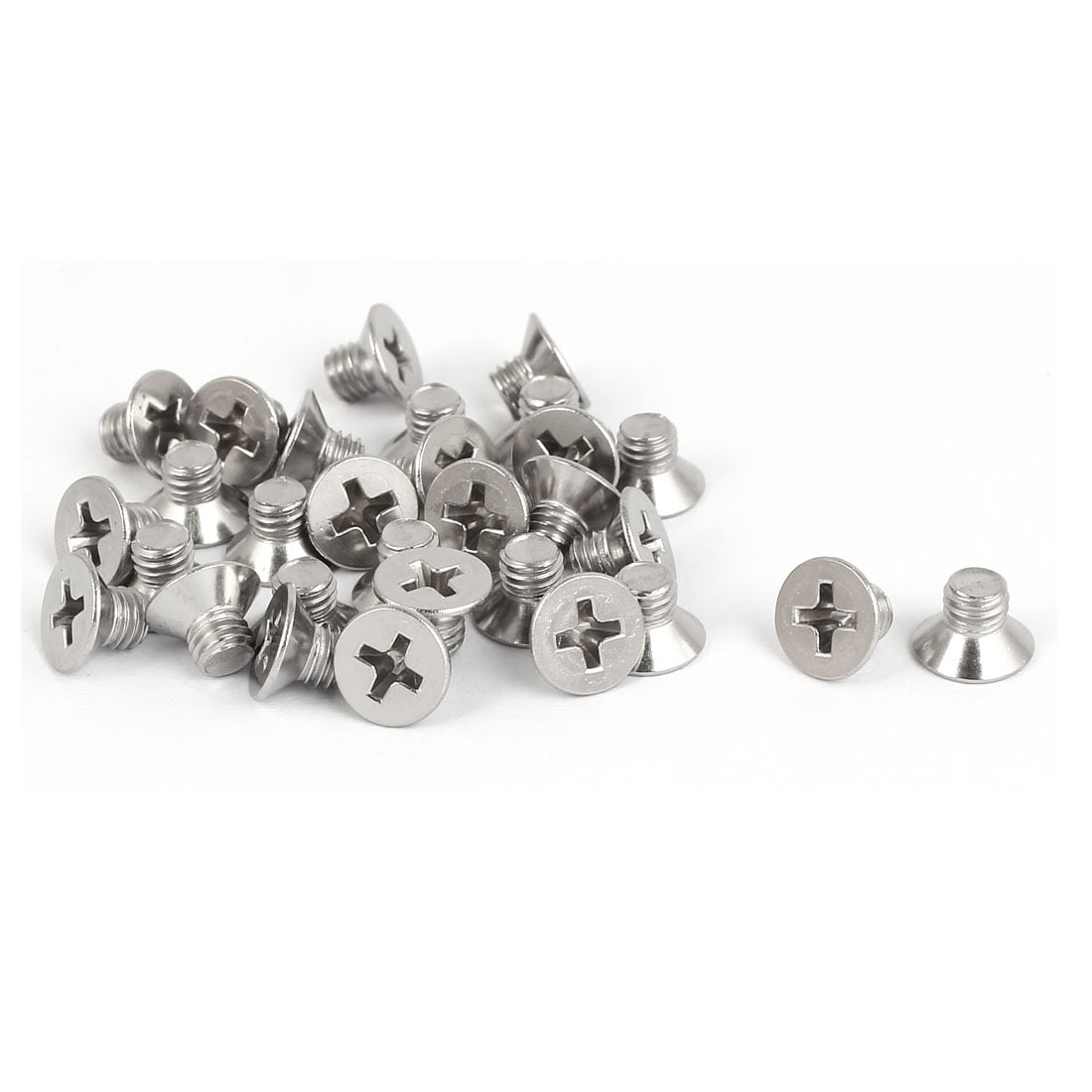 30 Pcs M5x6mm 316 Stainless Steel Countersunk Phillips Machine Screws