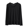 thumbnail image 6 of Women's Long Sleeve V Neck T Shirt Soft Comfy Casual Sleep Pajama Top, 6 of 6