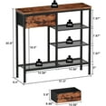 thumbnail image 3 of Entryway Console Table with Fabric Drawer and Shelf - Industrial Style, 3 of 9