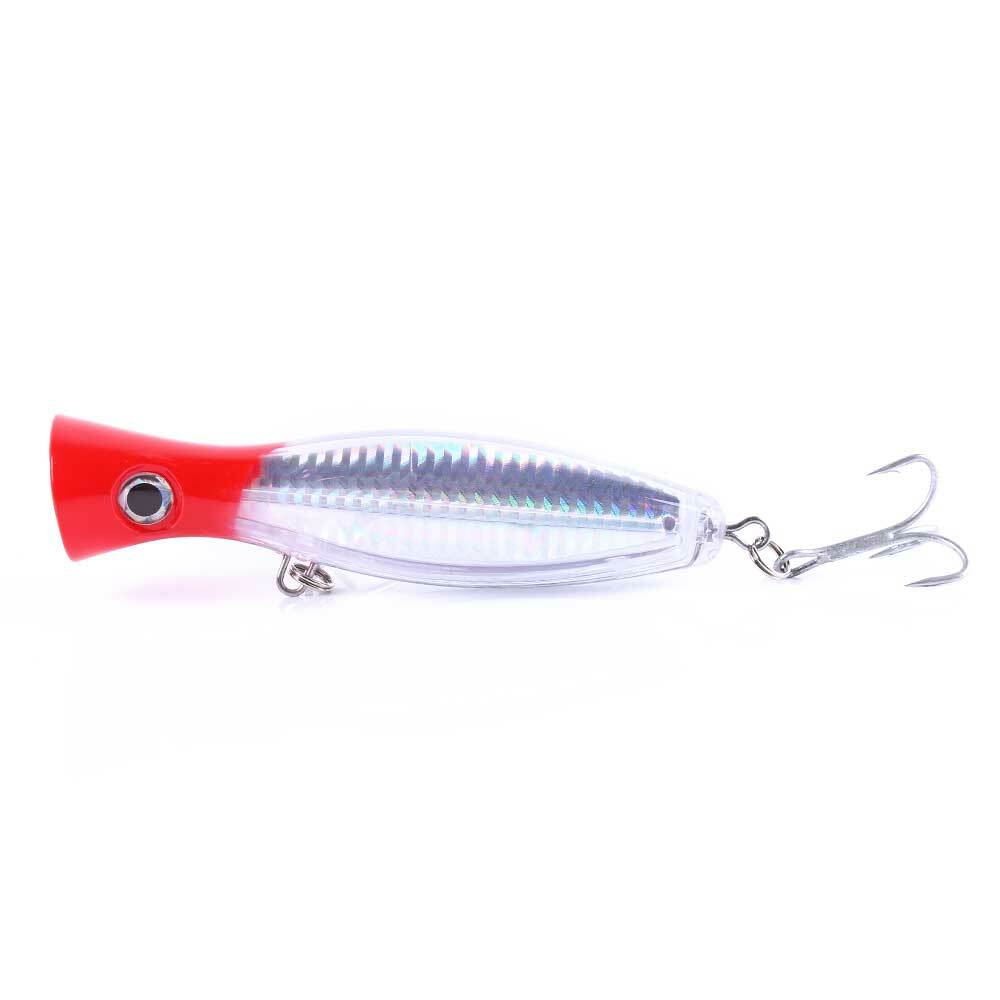 6PCS Lot 13cm/43g Popper Fishing Lures Topwater Large Bait Bass Wobbler